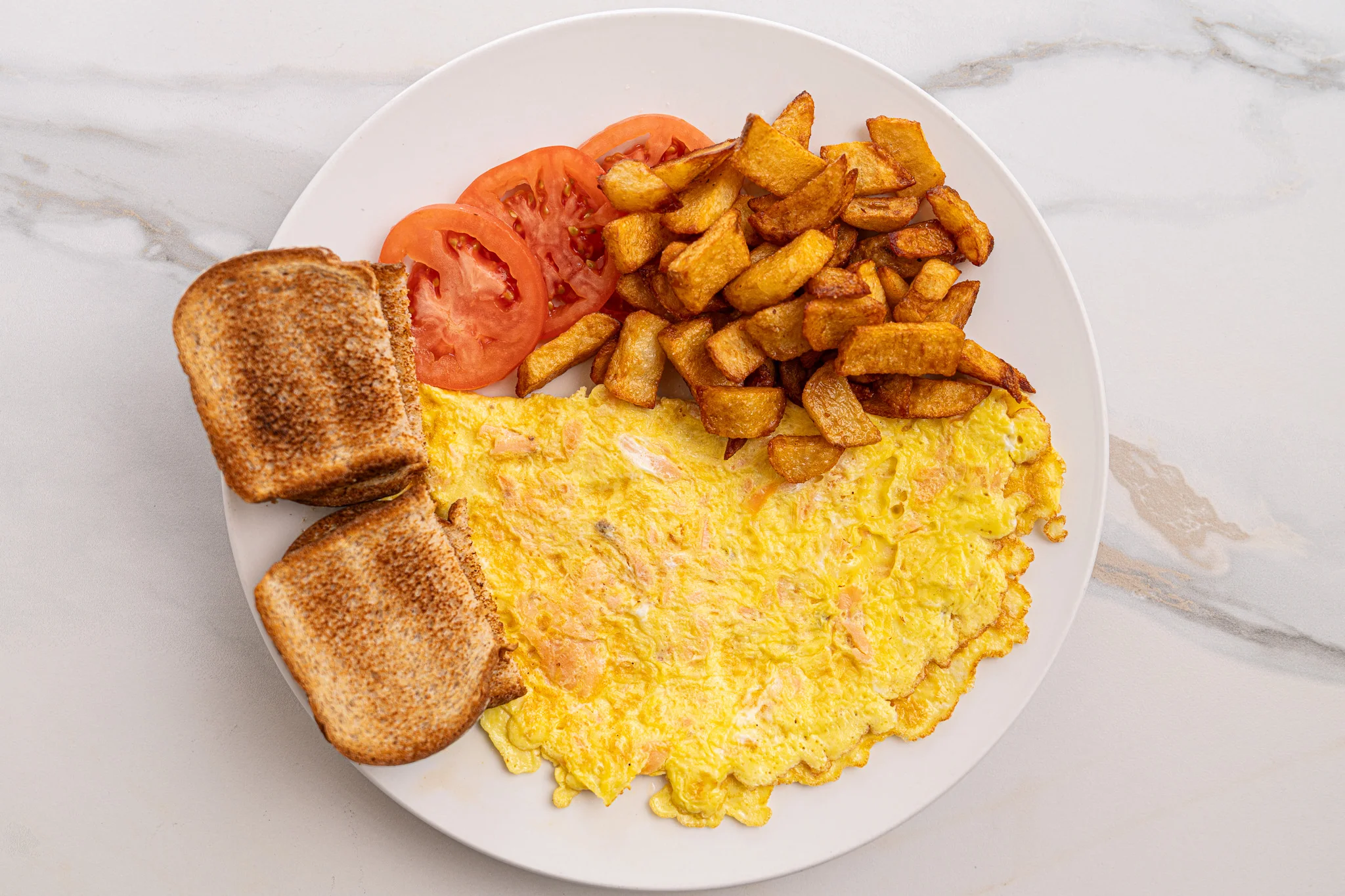Omelette au saumon fumé — Restaurant Le Moulin
