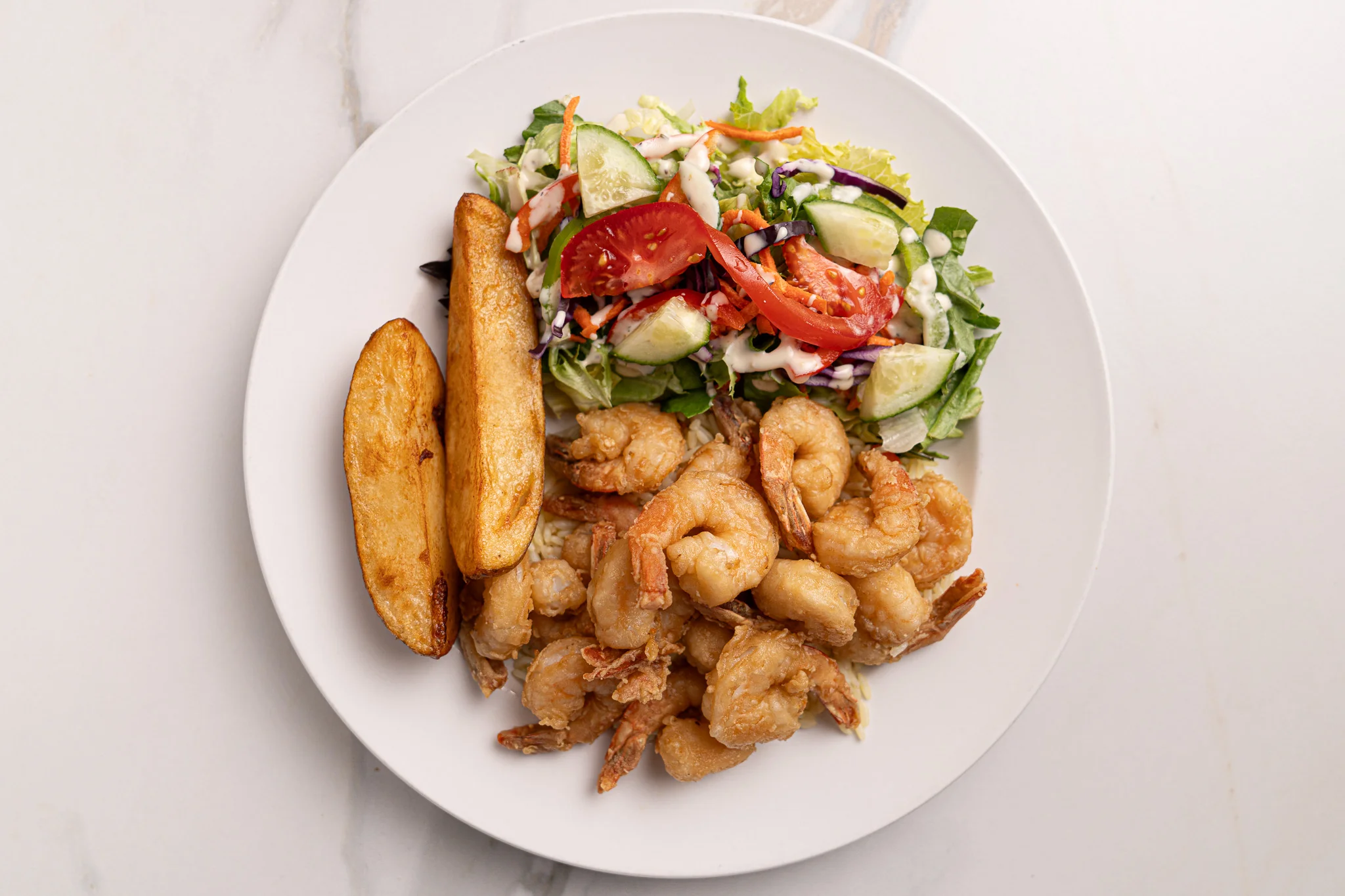 Crevettes panées — Restaurant Le Moulin