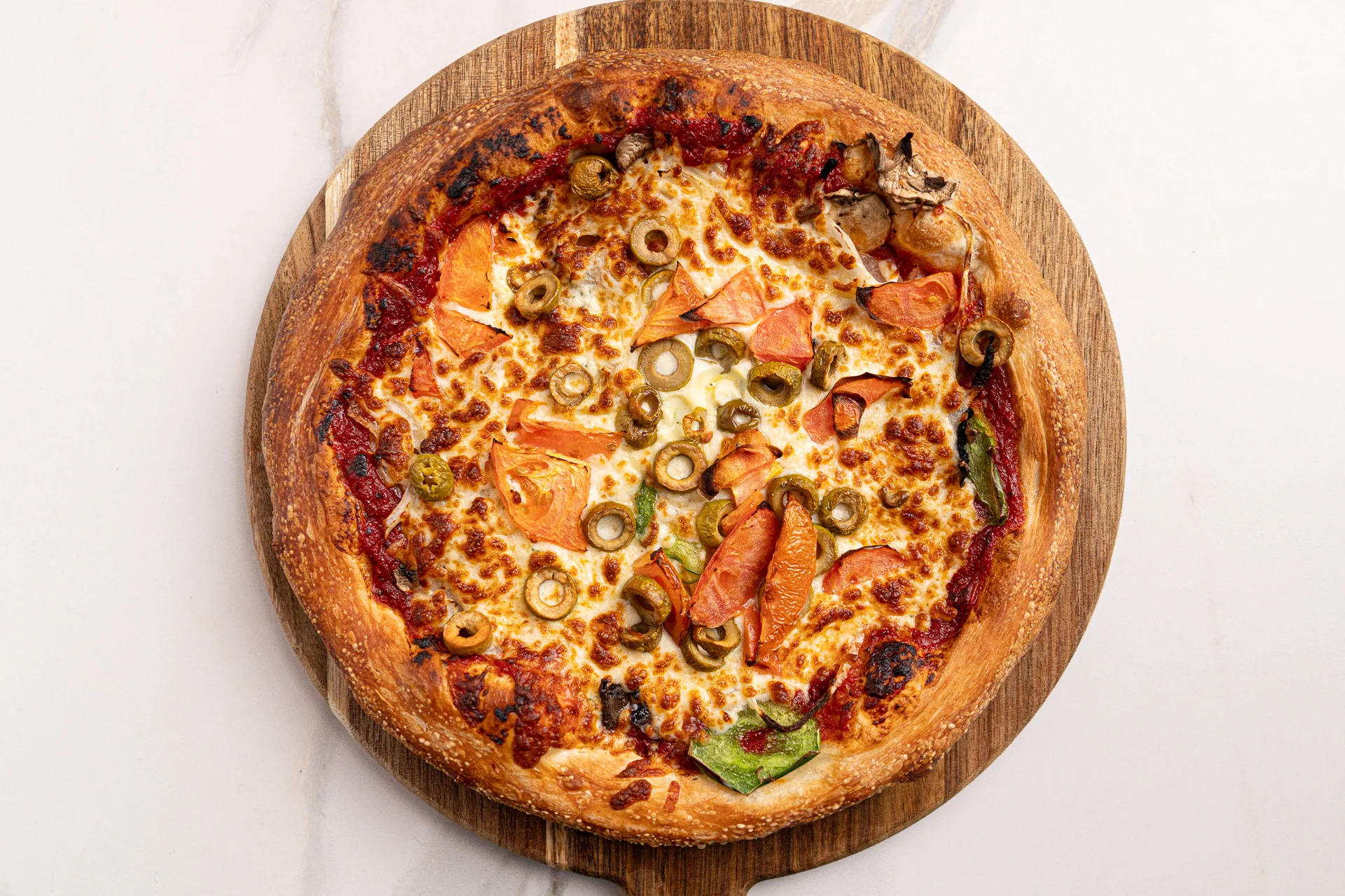 Pizza végétarienne — Restaurant Le Moulin